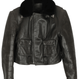 Black Cher's Custom Shearling Bomber Jacket | Chrome Hearts