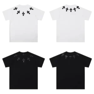 5 Black Leather Patch Chrome Hearts T-Shirt view 3