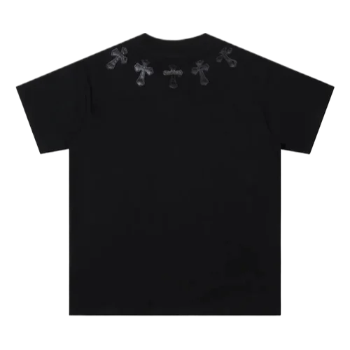 Chrome Hearts 5 Black Leather Patch T-Shirt view 2
