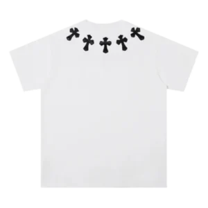 5 Black Leather Patch Chrome Hearts T-Shirt view 2