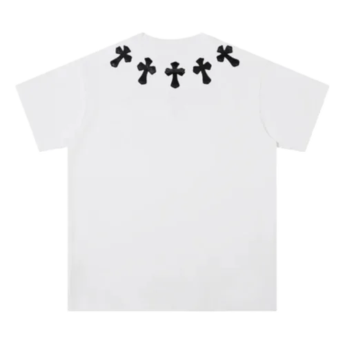 5 Black Leather Patch Chrome Hearts T-Shirt view 2