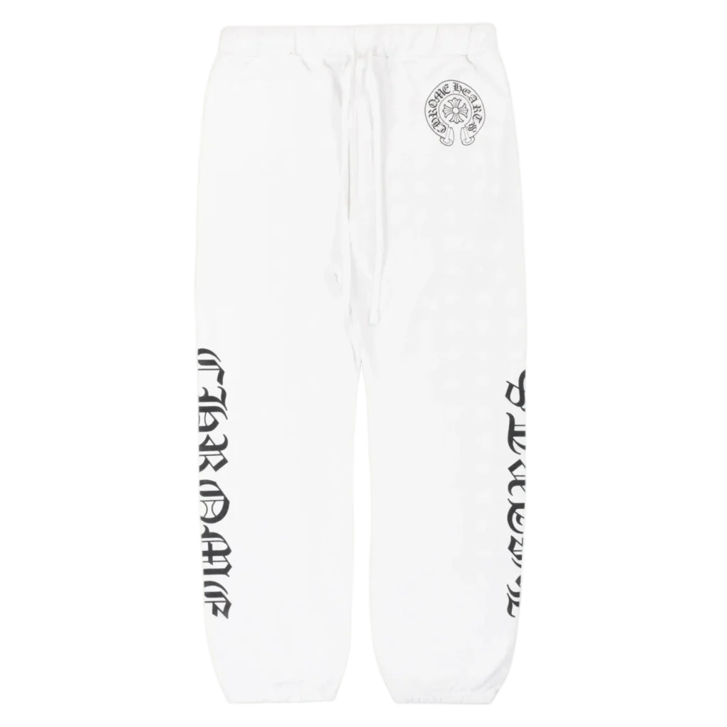 All Over Cross White Chrome Hearts Sweatpants
