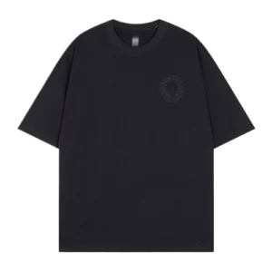 Bold Chrome Hearts Chest Embroidery Logo Black Tee view 2