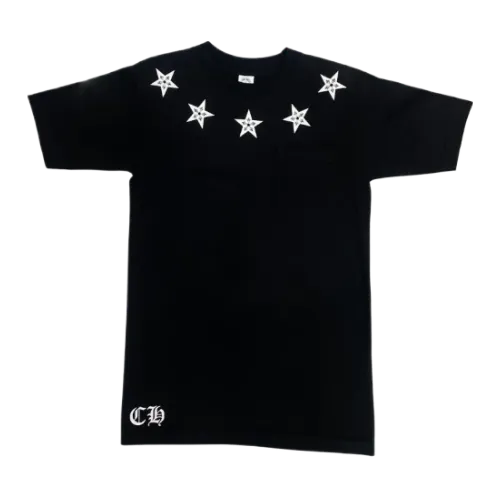 Chrome Hearts Pentagram 5 Star Black Tee