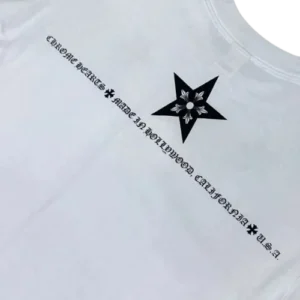 Chrome Hearts Black Pentagram 5 Star White Tee view 3