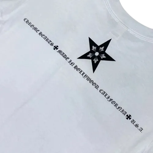 Chrome Hearts Black Pentagram 5 Star White Tee view 3