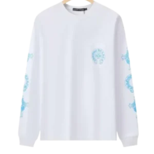 Chrome Hearts Blue Cross Floral Sleeve Long Sleeve T-Shirt view 2