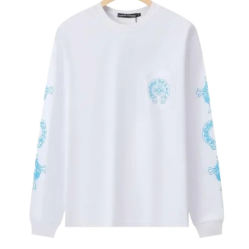 Chrome Hearts Blue Cross Floral Sleeve Long Sleeve T-Shirt view 2