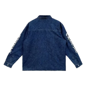 Chrome Hearts Blue Script Padded Denim Jacket view 2