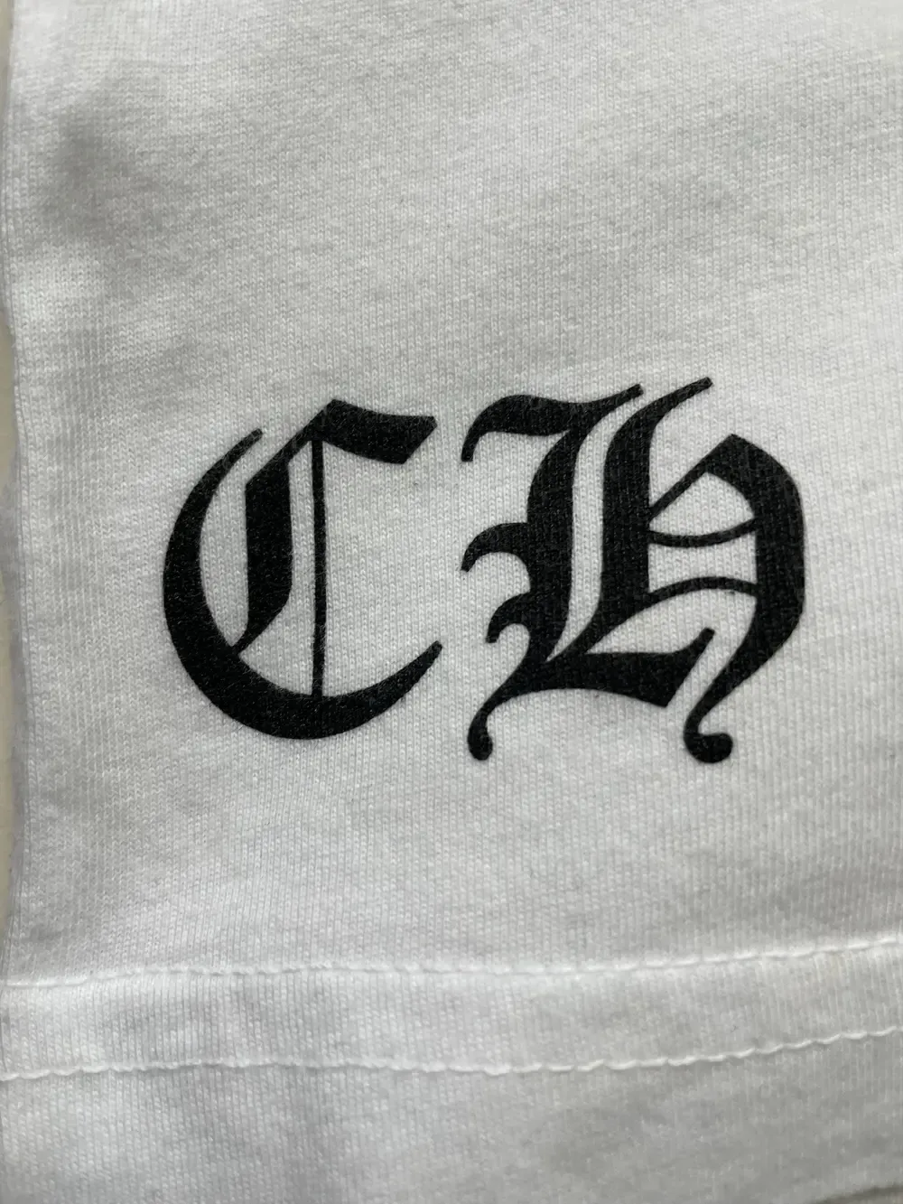 Cemetery Chrome Hearts Cross Red Horseshoe Tee White view 5