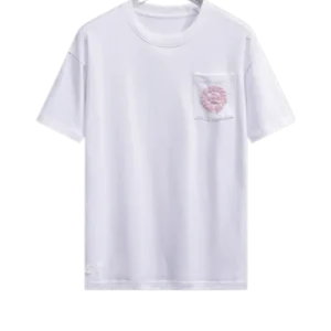 Stylish Chrome Hearts Pink Logo Drop Sleeve Tee view 2