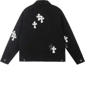 Chrome Hearts Cross Patch Black Denim Jacket view 2