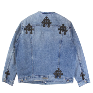 Cross Patch Shearling Denim Trucker | Chrome Hearts view 2