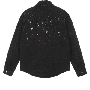 Chrome Hearts Cross Studs Black Denim Shirt view 2