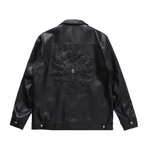 Cross leather Jacket 925 Silver | Chrome Hearts view 2