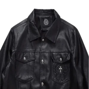 Cross leather Jacket 925 Silver | Chrome Hearts view 4