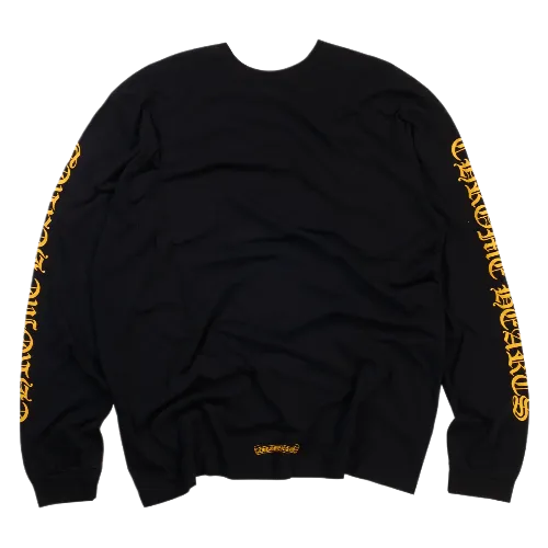 Chrome Hearts Dagger Logo Gold LS Tee Black view 2