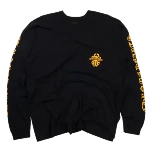 Chrome Hearts Dagger Logo Gold LS Tee Black
