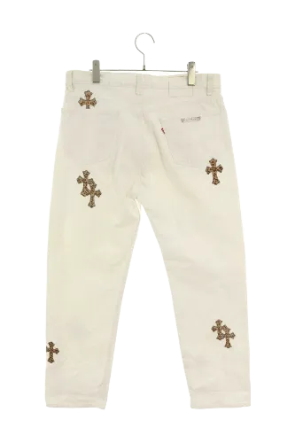 Chrome Hearts Denim Pant With Leopard Cross Patches view 2