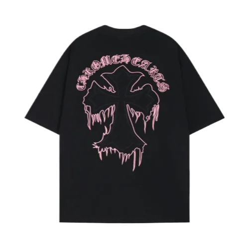 Chrome Hearts Embroidery Cross Patch Black T-Shirt