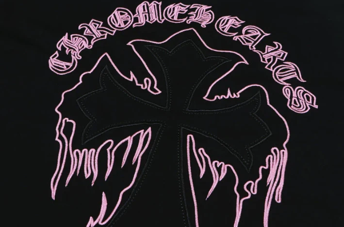 Chrome Hearts Embroidery Cross Patch Black T-Shirt view 3