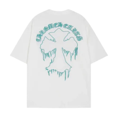 Chrome Hearts Embroidery Cross Patch White T-Shirt