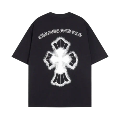 Chrome Hearts Embroidery Leather Cross Patch T-Shirt