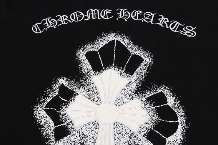 Chrome Hearts Embroidery Leather Cross Patch T-Shirt view 3