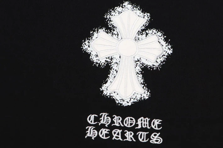Chrome Hearts Embroidery Leather Cross Patch T-Shirt view 4