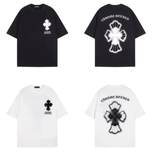 Chrome Hearts Embroidery Leather Cross Patch T-Shirt view 5