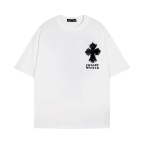 Chrome Hearts Embroidery Leather Cross Patch T-Shirt view 2