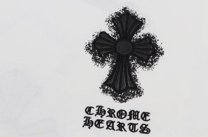 Chrome Hearts Embroidery Leather Cross Patch T-Shirt view 3