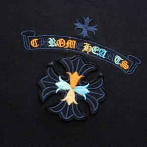 Chrome Hearts 3 to 4 Color Embroidery Logo Black T-Shirt view 4