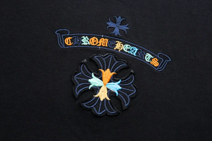 Chrome Hearts 3 to 4 Color Embroidery Logo Black T-Shirt view 4