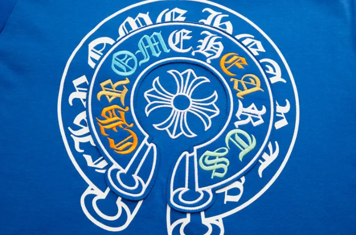 Chrome Hearts Multicolor Embroidery Logo Blue T-Shirt view 3