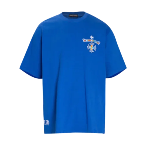 Chrome Hearts Multicolor Embroidery Logo Blue T-Shirt view 2