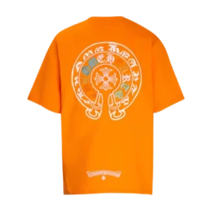 Chrome Hearts  3 to 4 Embroidery Color Logo Orange T-Shirt