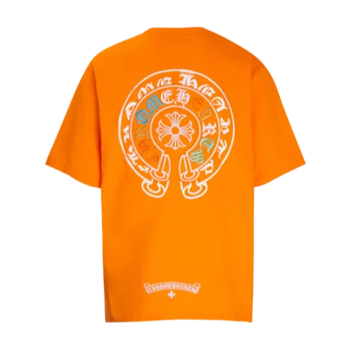 Chrome Hearts  3 to 4 Embroidery Color Logo Orange T-Shirt