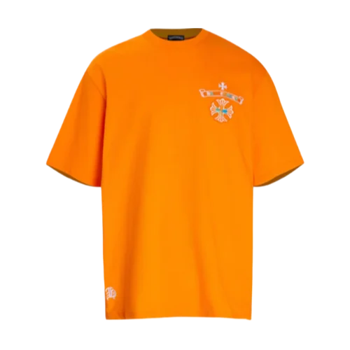 Chrome Hearts  3 to 4 Embroidery Color Logo Orange T-Shirt view 2