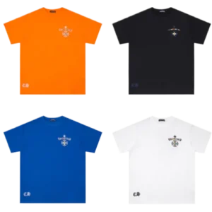 Chrome Hearts Multicolor Embroidery Logo Blue T-Shirt view 5