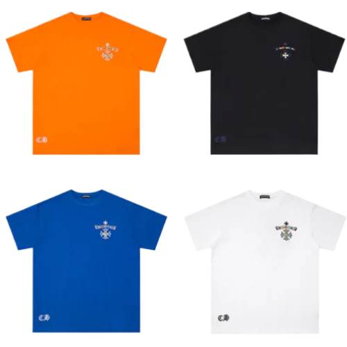 Chrome Hearts Multicolor Embroidery Logo Blue T-Shirt view 5