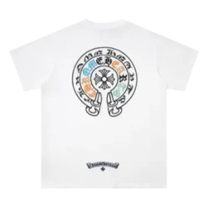 Chrome Hearts Multicolor Embroidery Logo White T-Shirt