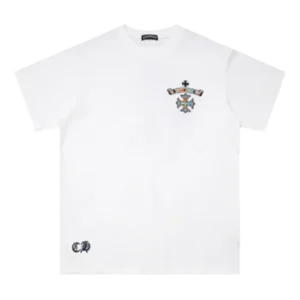 Chrome Hearts Multicolor Embroidery Logo White T-Shirt view 2
