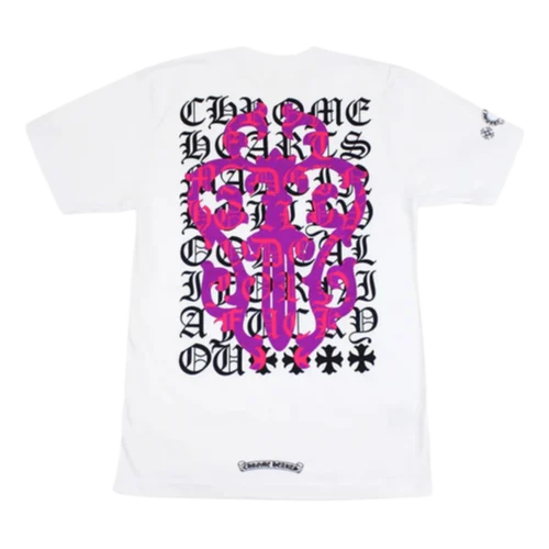 Chrome Hearts Dagger Logo White Drop Sleeve Tee