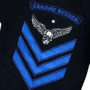 Chrome Hearts Foti Blue Scroll T Shirt Black view 3