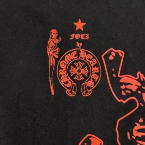 Chrome Hearts Foti Horseshoe Skeleton Logo Tee Black view 4