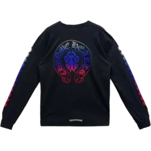 Chrome Hearts Gradient Dagger Horseshoe Logo Long Sleeve Tee