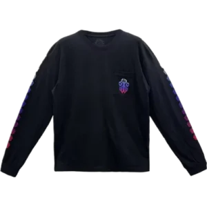 Chrome Hearts Gradient Dagger Horseshoe Logo Long Sleeve Tee view 2