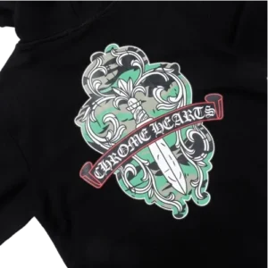 Chrome Hearts Green Sword Sanskrit Zip-up Hoodie view 4