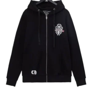 Chrome Hearts Green Sword Sanskrit Zip-up Hoodie view 2